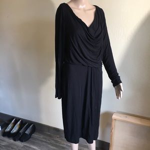 H by Halston Black Rayon stretchy Dress